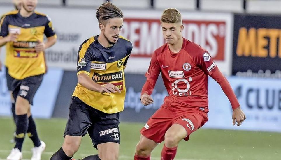 Volle Kraft voraus: Miguel Castroman (l.) gehört in dieser Saison zu den besten Spielern der Challenge League. Bild: R. Albrecht