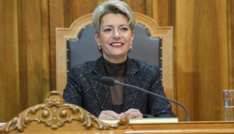 Es war nur noch Formsache. Karin Keller-Sutter wurde am Samstag - wie schon zwei Tage zuvor Christian Amsler - von ihrer Kantonalpartei einstimmig für die Bundesratswahlen nominiert. Bild: zvg