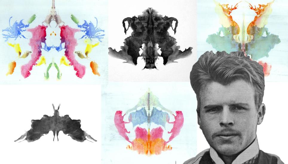 Der Rorschachtest machte den Psychologen weltberühmt - und wird bis heute angewandt. Bild: Wikimedia/Montage RD