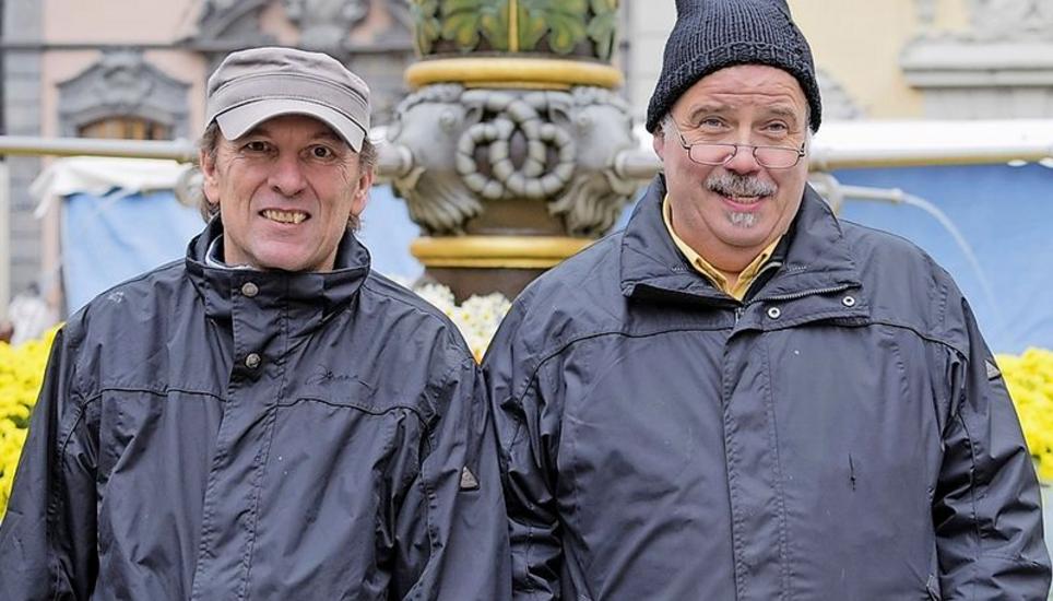 Andy Caflisch (links) und Toni Weder waren von offiziellen Seiten des Fasnachtskomitees Schaffhausen als Organisatoren vor Ort.