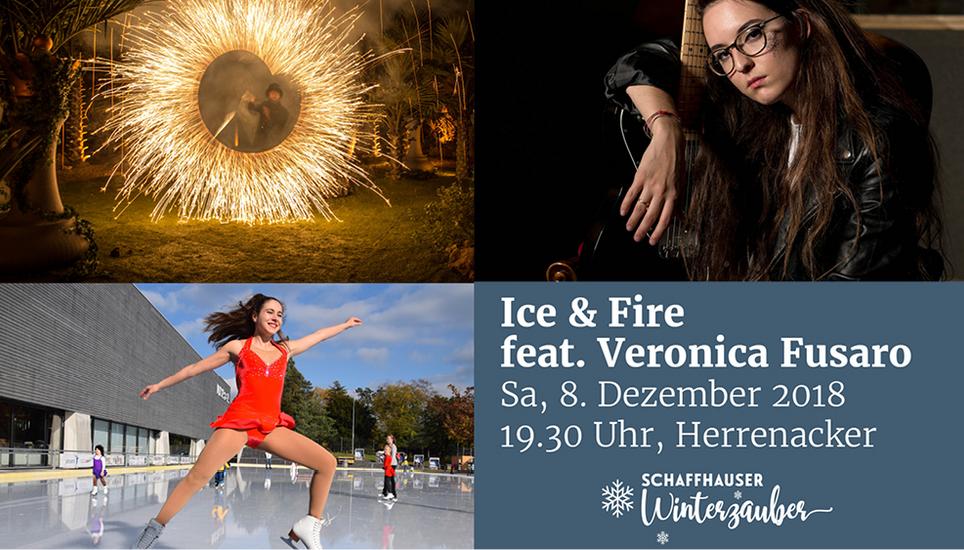 Am Samstag, 8. Dezember erwartet uns eine grossartige Show der Eislaufgemeinschaft Schaffhausen, dem Feuerkünstler Joseph Stenz und der Thuner Sängerin Veronica Fusaro.
