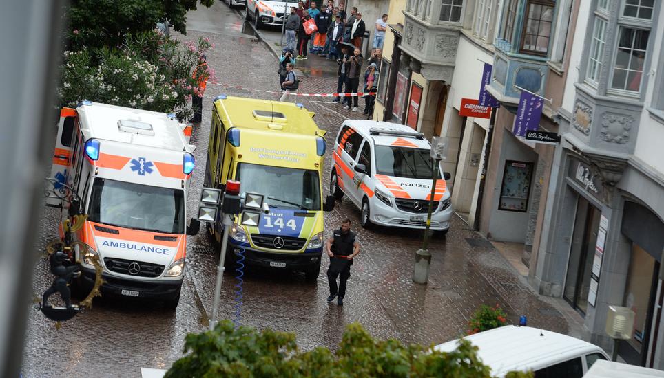 Schaffhausen war nach dem Kettensägenangriff im Ausnahmezustand. Bild: Selwyn Hoffmann