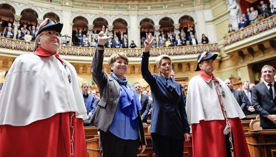 Die beiden neuen Bundesrätinnen: Karin Keller-Sutter und Viola Amherd. Bild: Key