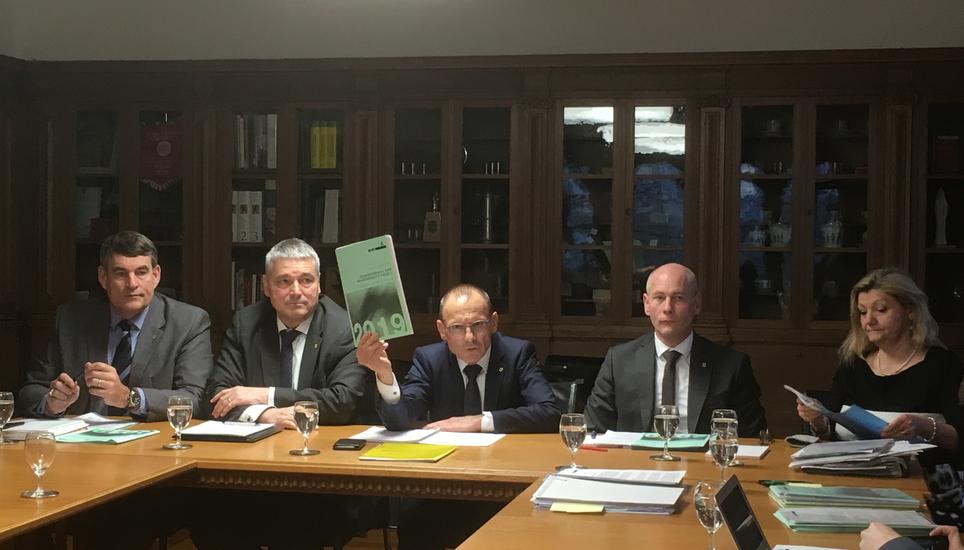 Der Schaffhauser Regierungsrat präsentierte am Dienstagmorgen seine Ziele für das neue Jahr. Bild: Radio Munot