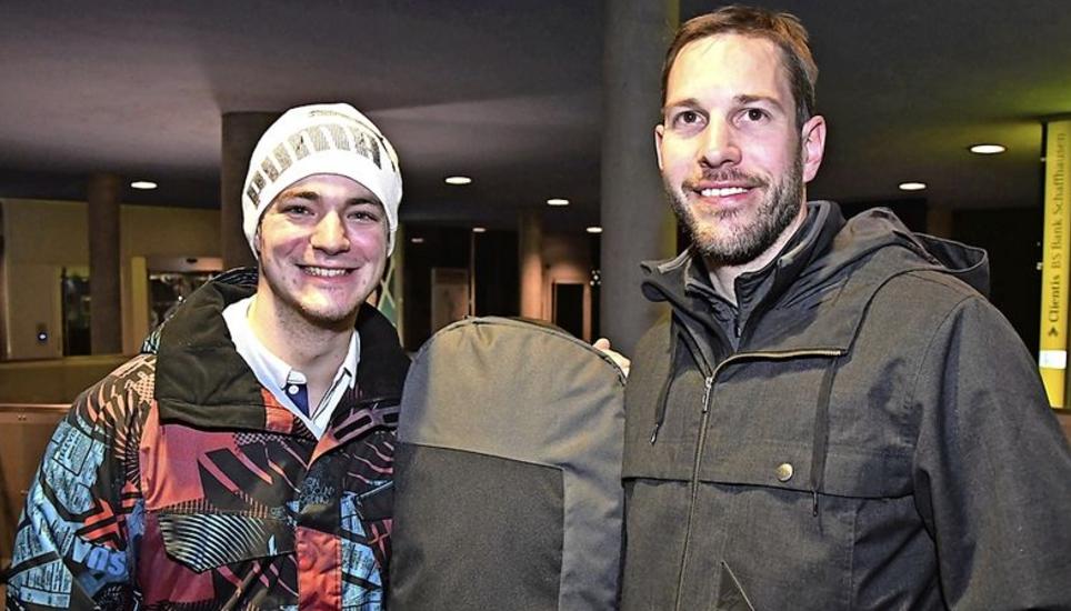 Die innere Ruhe hätten sie im Schnee gefunden, meinten Dani Bührer (l.) und Matthias Störchli bei der Ankunft.