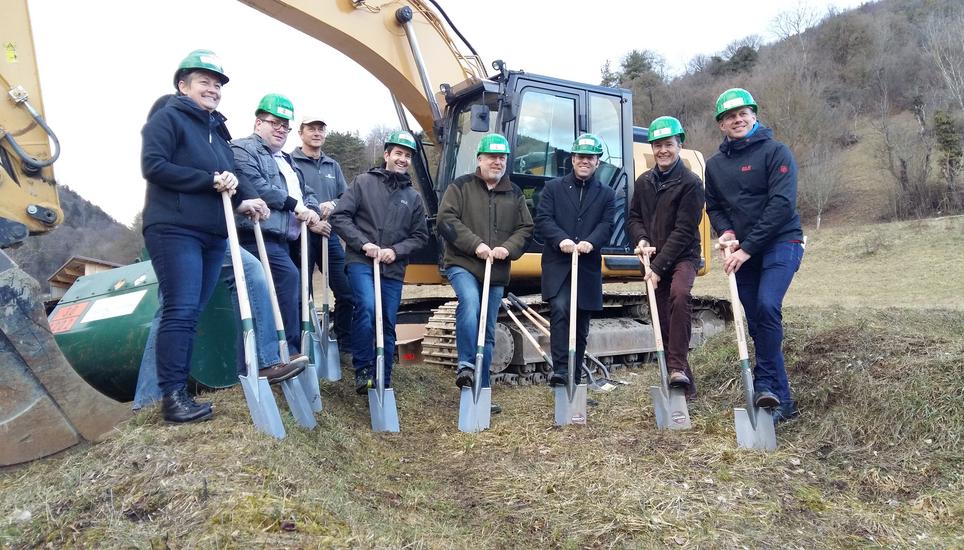 Spatenstich für den neuen Werkhof in Merishausen. Bild: RM