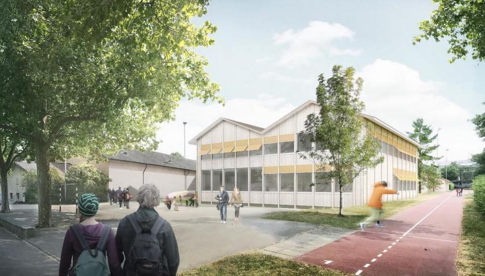 Die Kosten für die Erweiterung des Schulhauses Kreuzgut belaufen sich auf rund 7 Millionen Franken. Bild: zvg