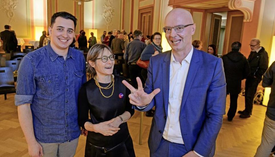 Patrick Portmann (im Bild ganz links) bekommt für seine Ständeratskandidatur Unterstützung von der Partei Grüne Schaffhausen. Archivbild: Selwn Hoffmann