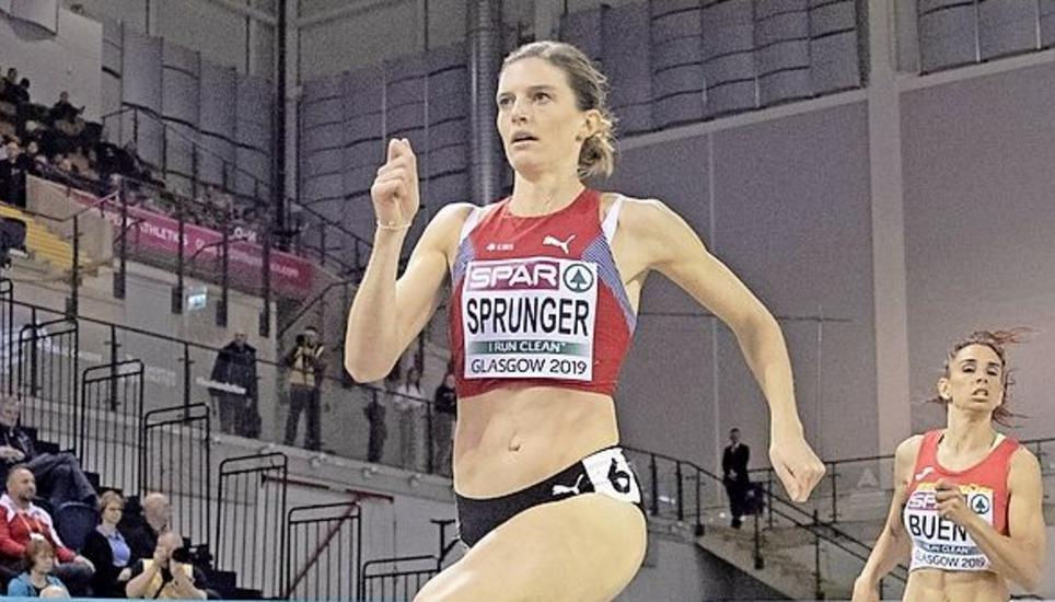 Lea Sprunger konnte an der EM in Glasgow sowohl ihren Vorlauf als auch ihr Halbfinalrennen gewinnen. Bild: Key