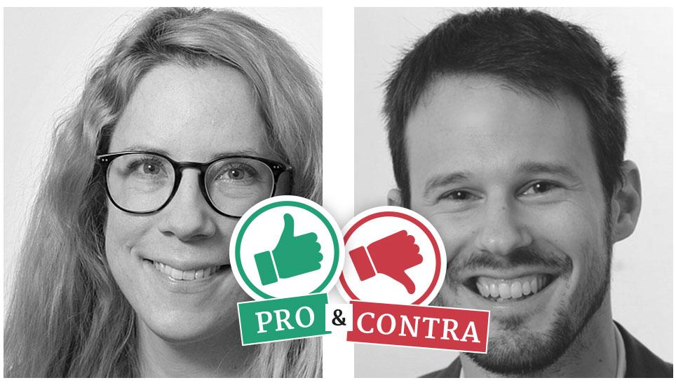 Isabel Heusser und Andreas Grossmann sind beim Thema Self-Scanning nicht der gleichen Meinung.