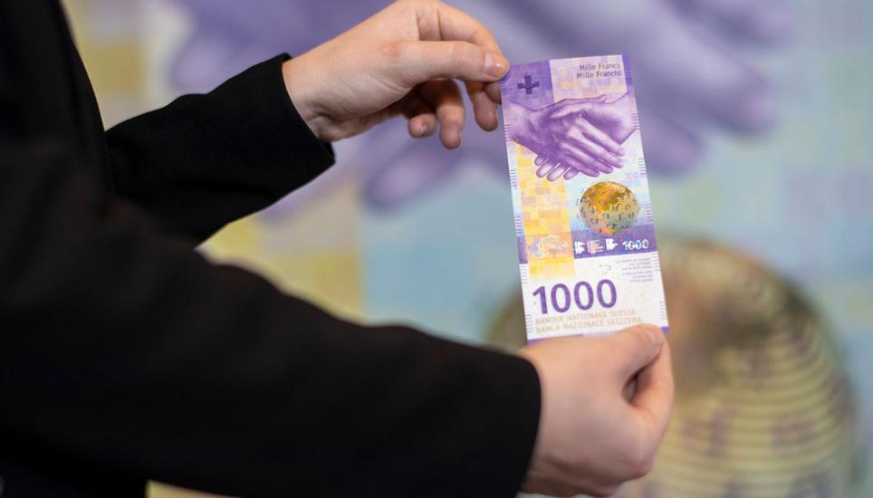 Die neue Tausendernote: Nur wenige Schaffhauserinnen und Schaffhauser werden sie regelmässig in den Händen halten. Bild: Key