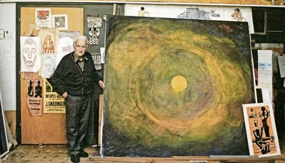 «Das Auge ist eine Gabe Gottes»: Josef «Seppel» Gnädinger 1999 in seinem Atelier in Ramsen. Archivbild: Selwyn Hoffmann