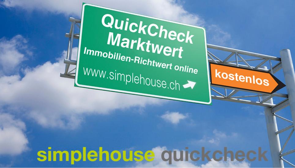 Mit dem kostenlosen Quick-Check von simplehouse erfahren Immobilienbesitzer sofort online den Richtwert ihrer Immobilie.