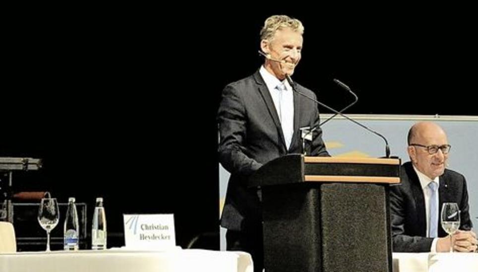 Verwaltungsratspräsident Christian Heydecker (links) und Lorenz Laich, der Vorsitzende der Geschäftsleitung. Bild: Eric Bührer