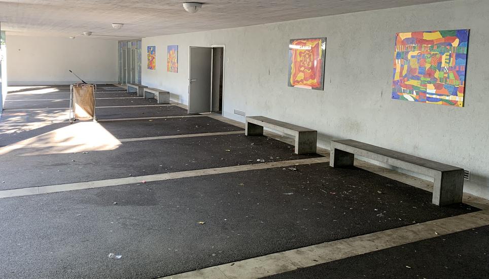 Vor diesen Gemälden waren die Plexiglasscheiben angebracht. Bild: SHPol