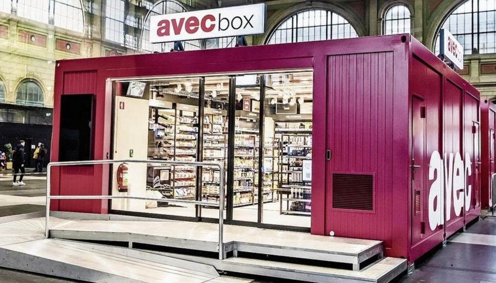 Kioskbetreiberin Valora platzierte im April eine «Avec Box» in den Zürcher Hauptbahnhof, die ständig offen war. Bild: pd