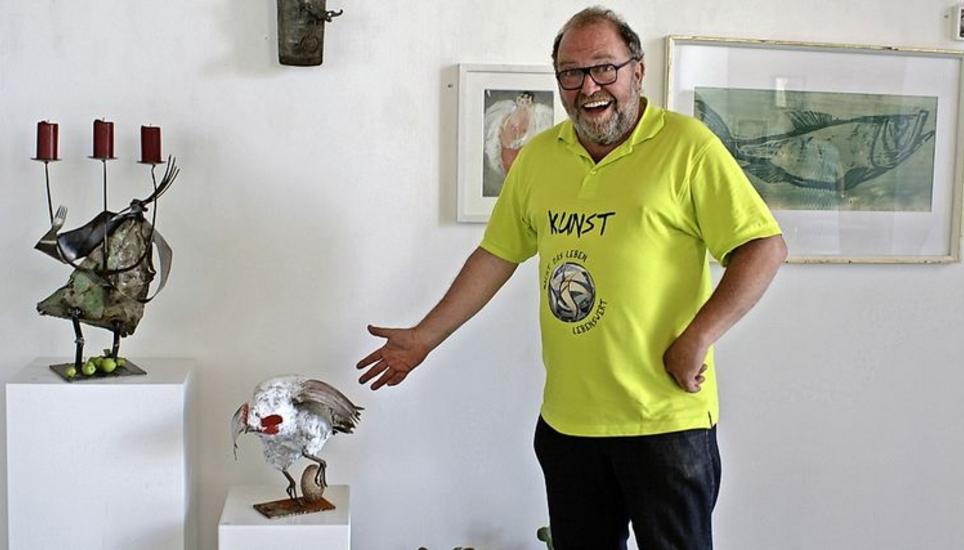Lauter Schnapszahlen feierte Beat Rajchman an seiner Ausstellung. Bild: Susanne Feld