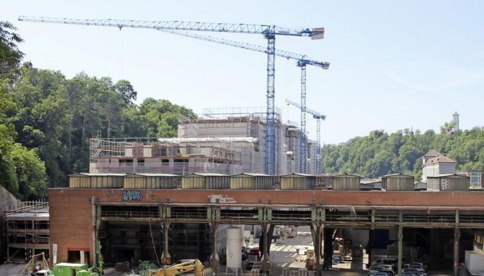 Hier entsteht ein neuer Stadtteil: Die Baustelle der Stahlgiesserei im Mühlental. Bild: Sonja Werni