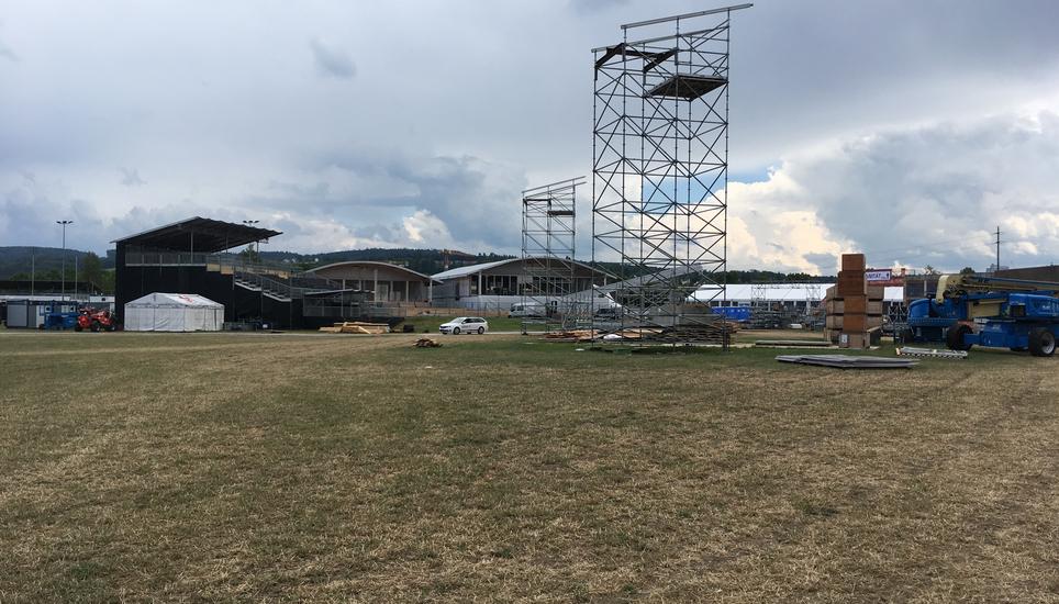 Bald werden hier Zehntausende Musikfans zusammen tanzen und feiern. Bild: RM