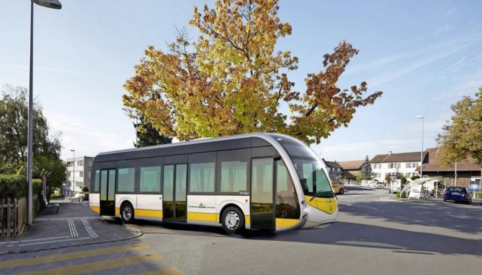 Der Elektrobus mit dem Namen «ie-Tram» der spanischen Firma Irizar soll in Schaffhausen die heutigen Dieselbusse ersetzen. Visualisierung VBSH