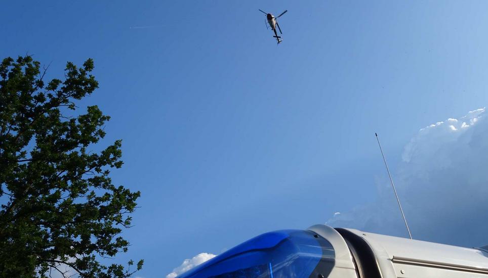 Drei Helikopter waren im Einsatz.