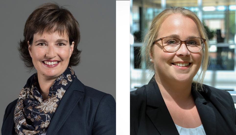 Prisca Huguenin-dit-Lenoir (links) verlässt das Unternehmen Mitte September. Ihre Nachfolgerin wird Bianca Gähweiler. Bild: zvg