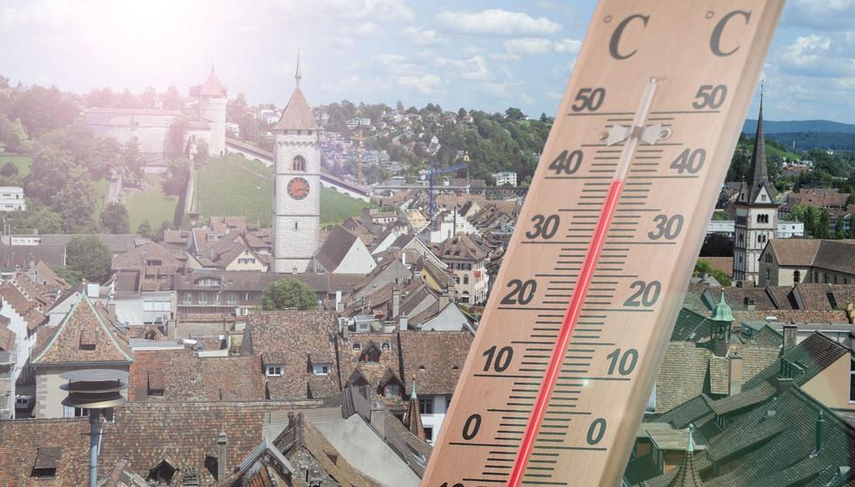 Der Temperaturrekord wackelt in Schaffhausen. Bild: S. Hoffmann/Pixabay - Montage: OPP