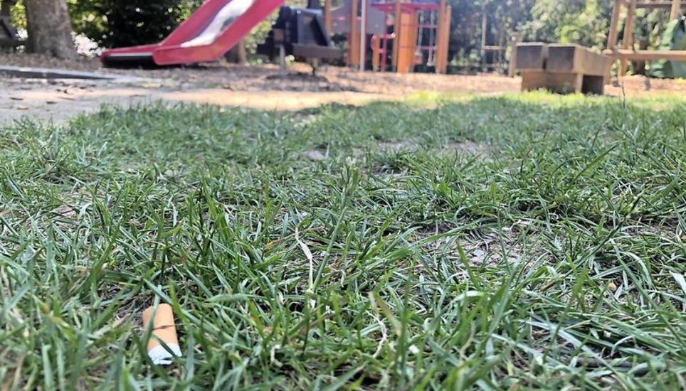 Auf den Spielplätzen der Stadt Schaffhausen darf geraucht werden, ein Verbot ist nicht in Sicht. Im Bild der Mosergarten. Bild: Isabel Heusser