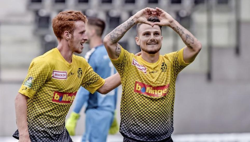 Es reichte nicht zum Sieg: Serge Müller (links) und Doppeltorschütze Helios Sessolo (rechts) trafen dreimal gegen Wil für den FCS, raus kam aber nur ein Remis. Bild: Lisa Albrecht