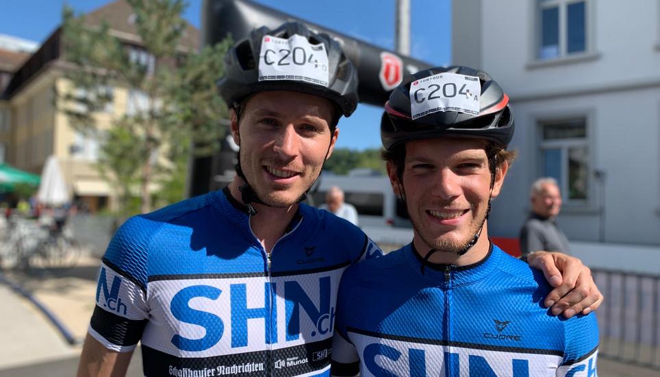Unsere beiden Radler Marco Kern und Dario Muffler.