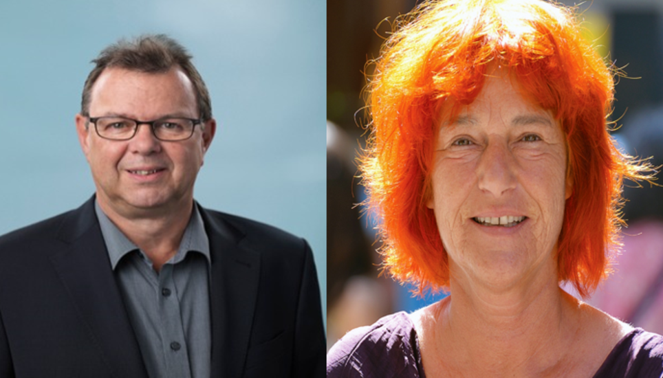 Marianne Wildberger (AL) und Bruno Müller (SP) nehmen heute an ihrer ersten Sitzung im Kantonsrat teil.