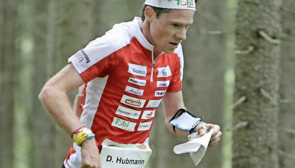 Daniel Hubmann unterwegs zu WM-Bronze über die Langstrecke in Sarpsborg (NOR).Bild: Key (Swiss Orienteering / Remy Steinegger)