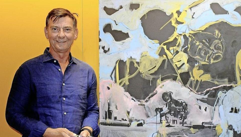 Tom Leonhardts Tuschzeichnungen und Ölbilder können bis zum 8. November in den Räumen der Schaffhauser Kantonalbank besichtigt werden. Bild: Eric Bührer