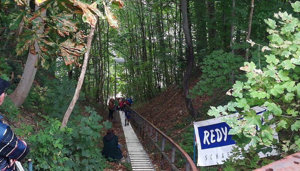 Es ist ein Steiler Weg vom Rhein in Richtung Arova. Archivbild: sba