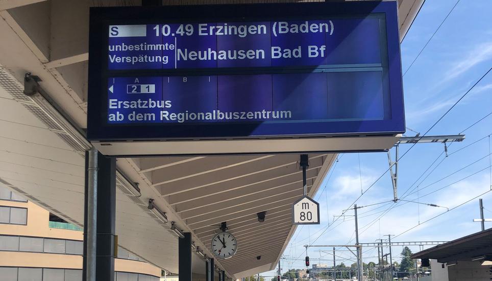 Von der Störung ist auch die Schaffhauser S-Bahn betroffen. Bild: zvg