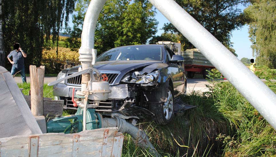 Das Auto erlitt Totalschaden. Bild: SHPol