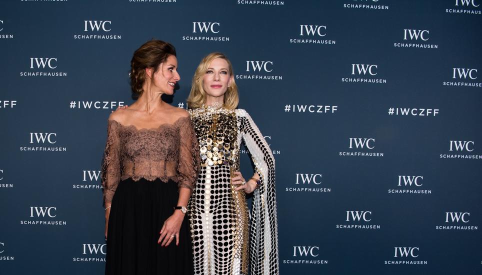 IWC-Marketingchefin Franziska Gsell mit Schauspielerin Cate Blanchett. Bild: Jeannette Vogel