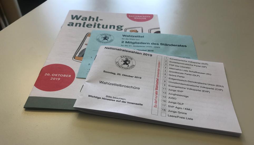 Seit Anfang Oktober sind die Wahlunterlagen verteilt. Bild: Radio Munot