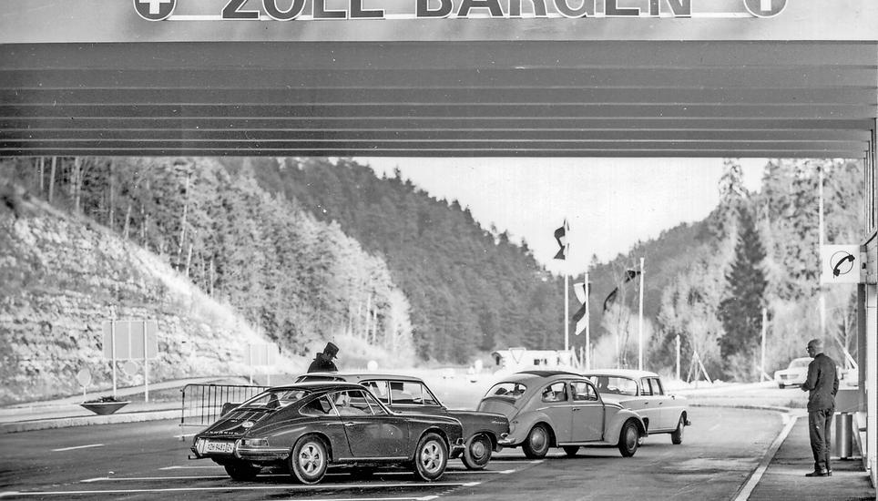 Am Tag der Eröffnung, 14. April 1969. Bild: Archiv Zollkreisdirektion Schaffhausen