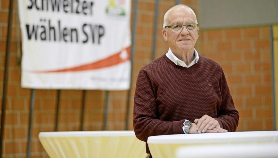 Ist zufrieden mit dem Abschneiden seiner Partei: SVP-Kantonalpräsident Walter Hotz. Bild: Zeno Geisseler