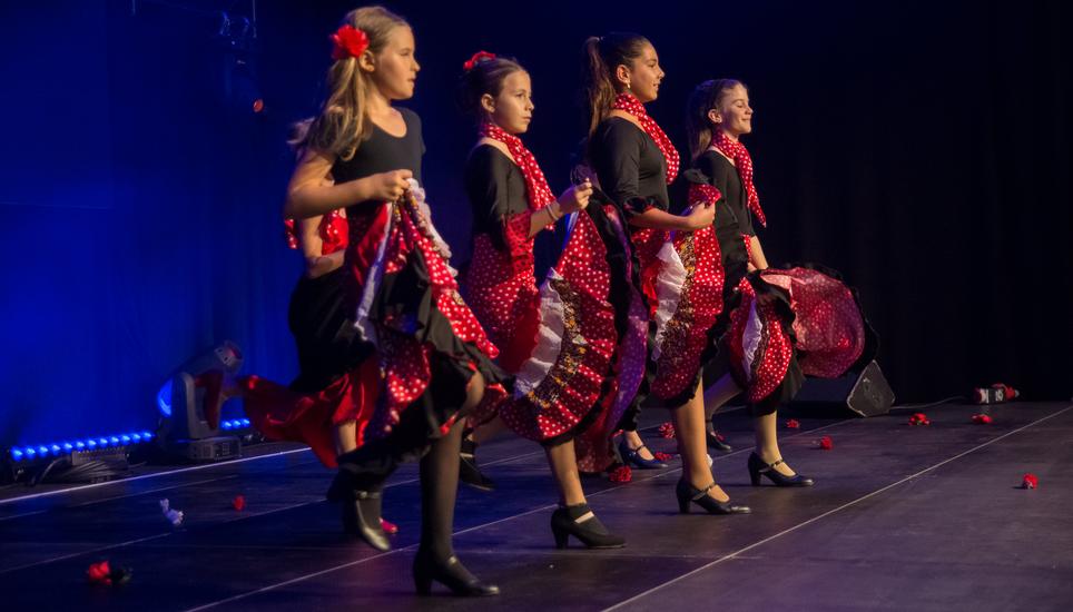 Von der Flamencoschule Schaffhausen wird ein Tanz gezeigt. Bild: Flavia Grossenbacher