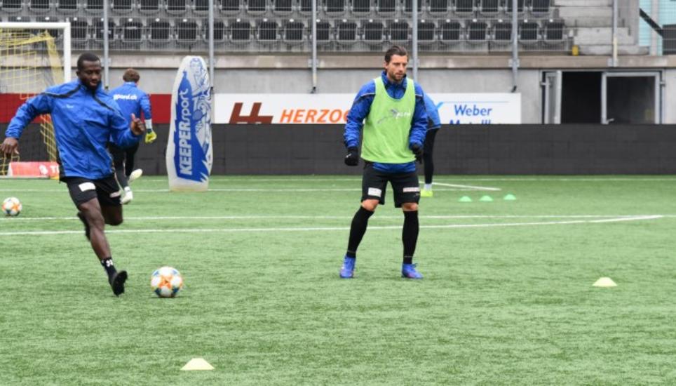 Sékou Sanogo beim Training mit dem FCS. Bild: FCS