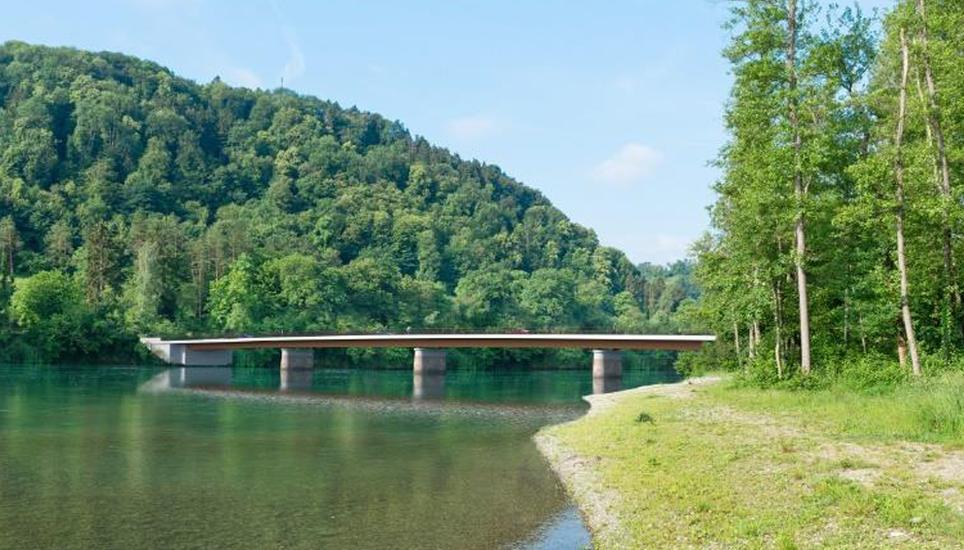 «Point de vue» heisst das Siegerprojekt des Brückenwettbewerbs. Visualisierung: zvg