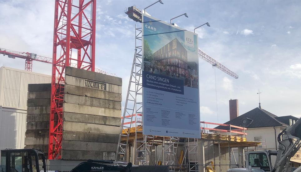 Noch ist das geplante Einkaufszentrum «Cano» eine Baustelle. Bild: Ralph Denzel