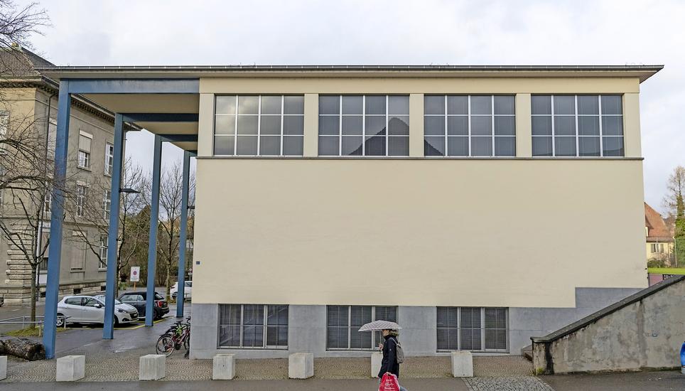 Turnhalle Emmersberg, 1930–1933, Pestalozzistrasse, Architekten: Karl Scherrer und Paul Meyer.