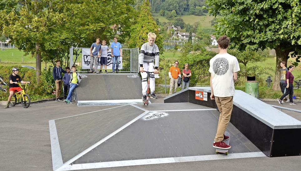 Die Skateranlage wurde im September 2016 eröffnet und erfreut sich seither grosser Beliebtheit. Archivbild: Mark Schiesser