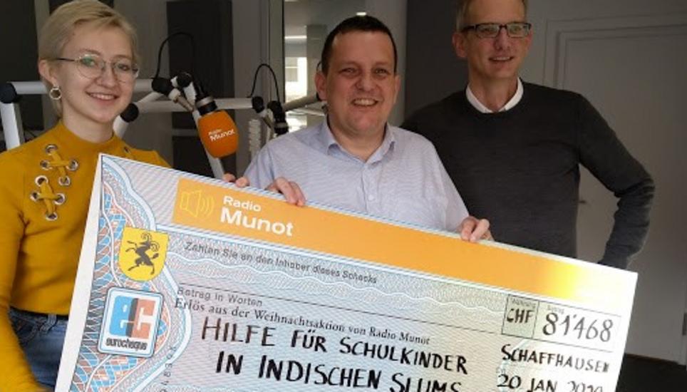 Das Projekt «Hilfe für Schulkinder in indischen Slums» war ein voller Erfolg. Bild: Radio Munot