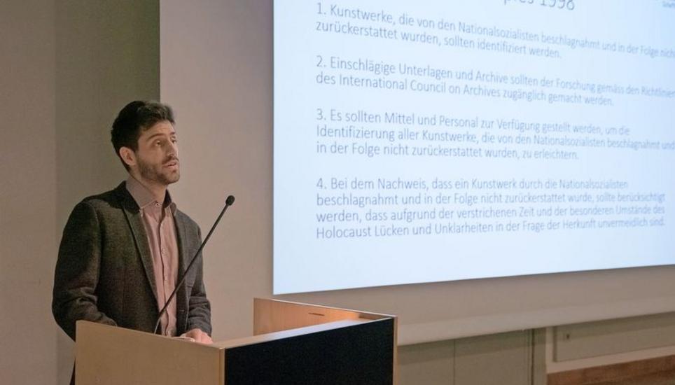 Die Untersuchungen des Provenienzforschers Luca Stoppa stützen sich ab auf die «Washingtoner Principles» über das Vorgehen in Bezug auf Kunstwerke, die von den Nazis konfisziert wurden. Bild: Flavia Grossenbacher