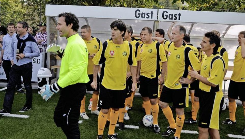 Mit den alten FCS-Kollegen bei der Bühlplatz-Einweihung.