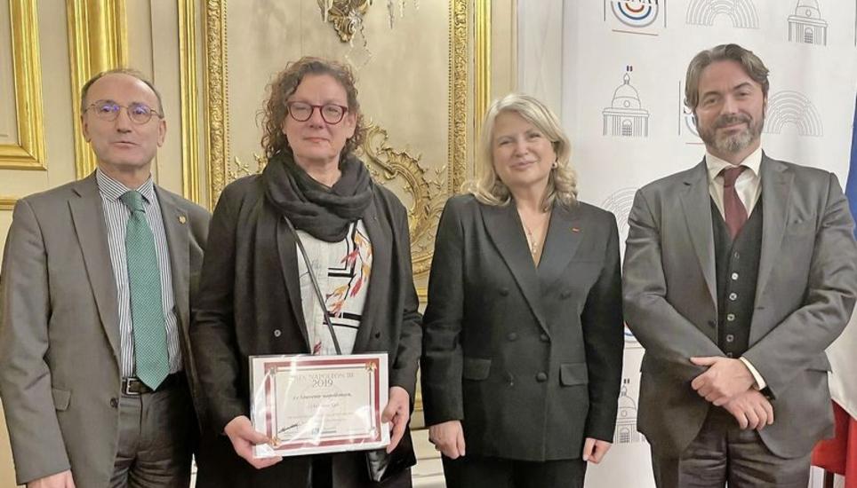 Christian Bourdeille, Präsident des Souvenir Napoléonien, Christina Egli, Leiterin Forschung und Wissenschaft Napoleonmuseum, Joëlle Garriaud-Maylan, Senatorin für Aussenbeziehungen Frankreichs, und Seine königliche Hoheit Prinz Joachim Murat, dessen Urahn Schwager von Napoleon I. war. Bild: zvg